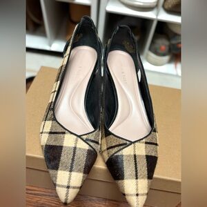 Preston & York Plaid Heels with Black Accents